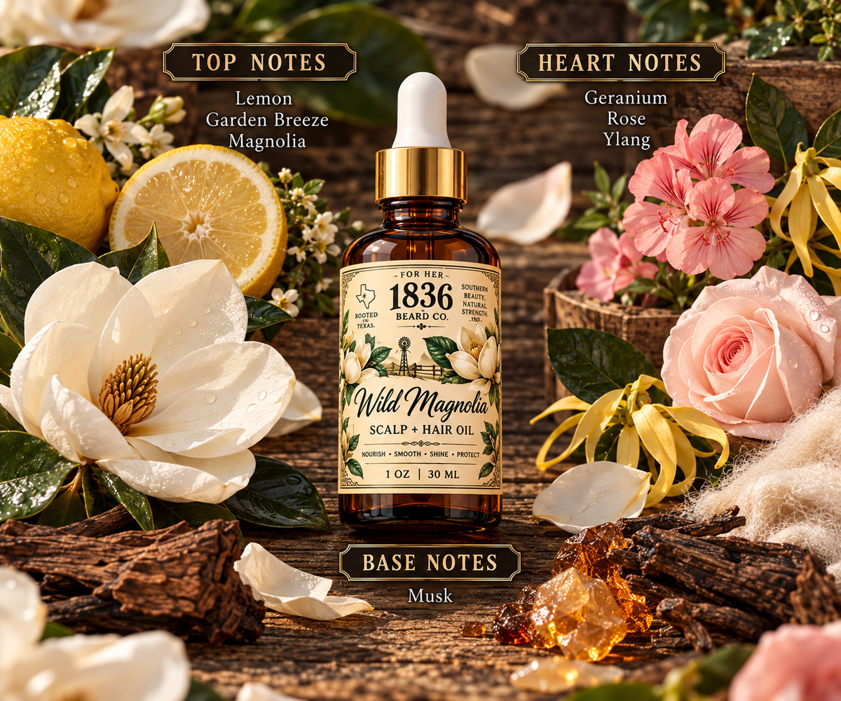1836 Hair Serum - Wild Magnolia - Magnolia, Geranium & Musk,  1 fl oz.