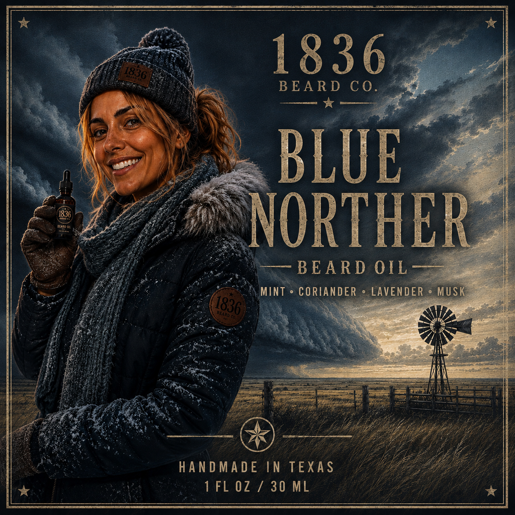 1836 Beard Co. Beard Oil – Blue Norther, Mint, Coriander & Lavender 1 fl oz