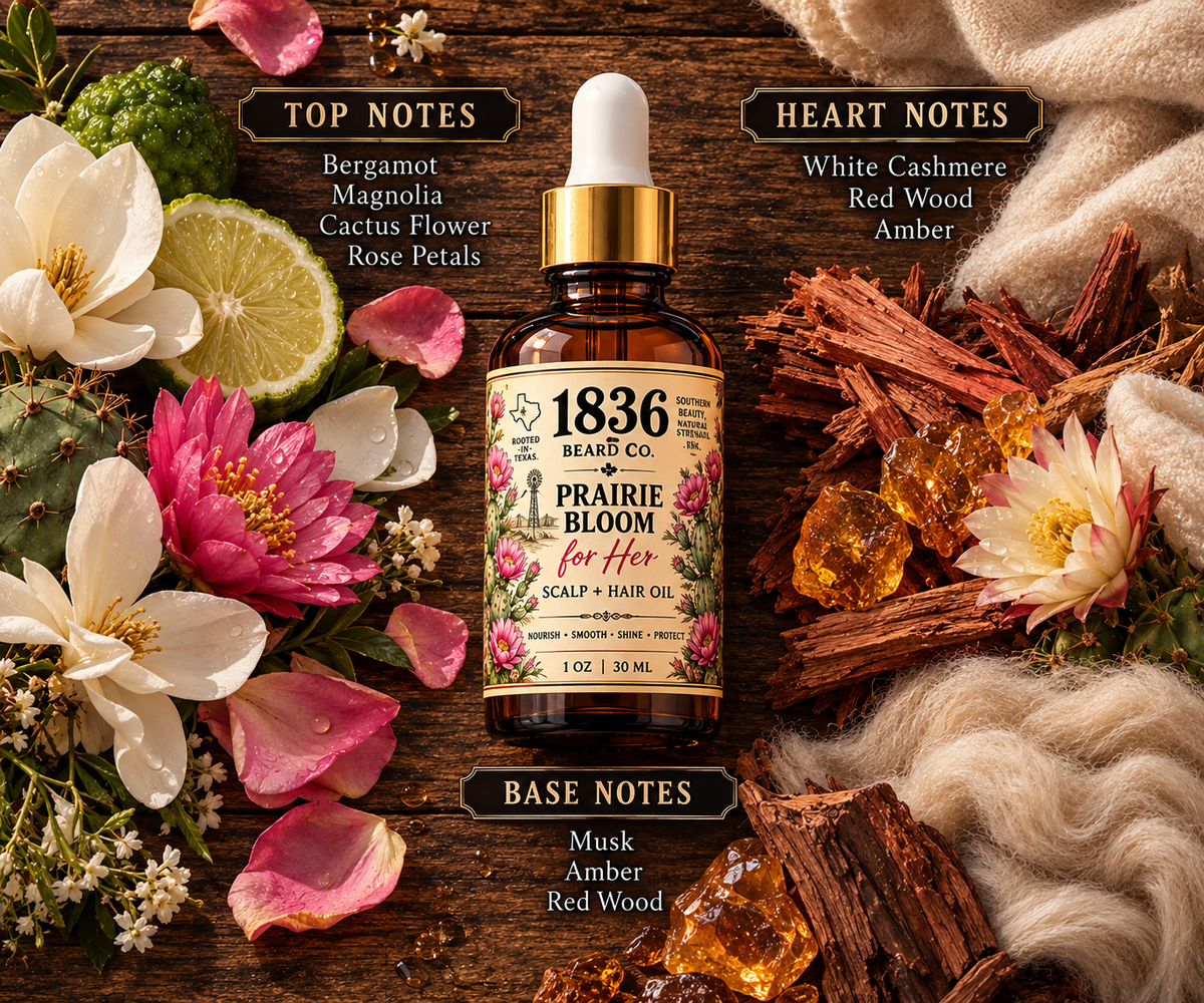 1836 Hair Serum - Prairie Bloom - Bergamot, Cactus Flower & Red Wood, 1 fl oz.